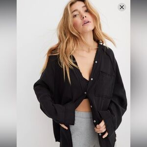 AERIE Gauzy Coverup Shirt